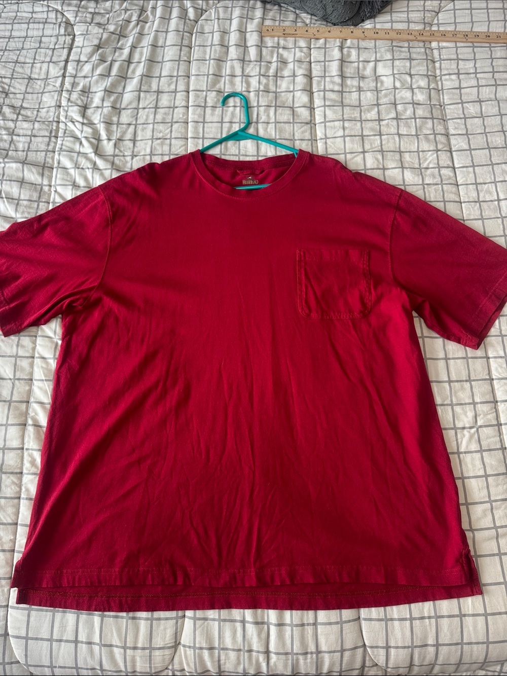 RedHead Men's Short Sleeve Pocket Tee in Bright Red